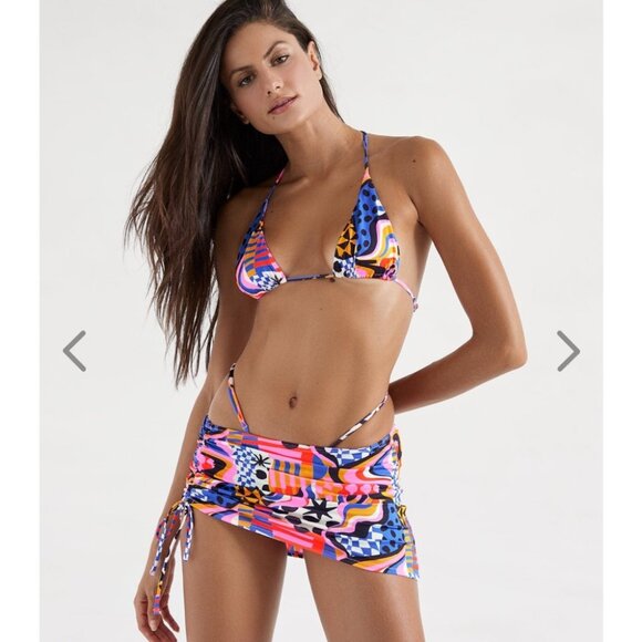 NWT OneOne Swimwear SET Bikini Gigi Anaheim New Pink Cheeky 90s Retro Sexy Rare - Picture 11 of 15